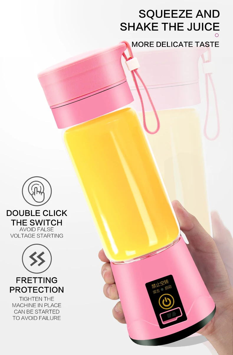 Title 3, Electric Orange Fruit Smoothie Food Juicer Blen...