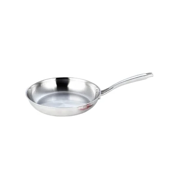 2019 Latest Heats Quickly Induction Bottom 3 Ply Stainless Steel Frying Pan