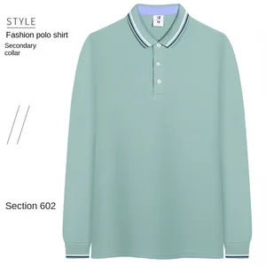 Men's Solid Long Sleeve Shirt Overalls Breathable Anti-Pilling Casual Knitted Polyester Cotton Blend Digital Printed Custom Logo