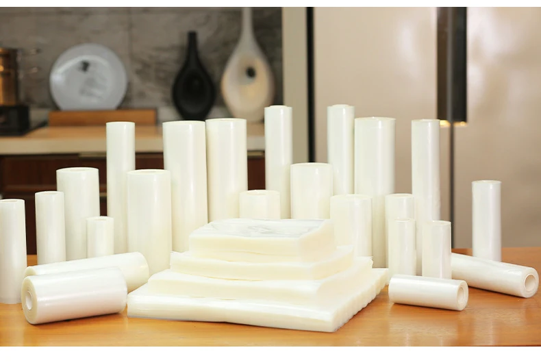 Custom Logo Printed Vacuum Seal Plastic Bag For Food Freezer Storage