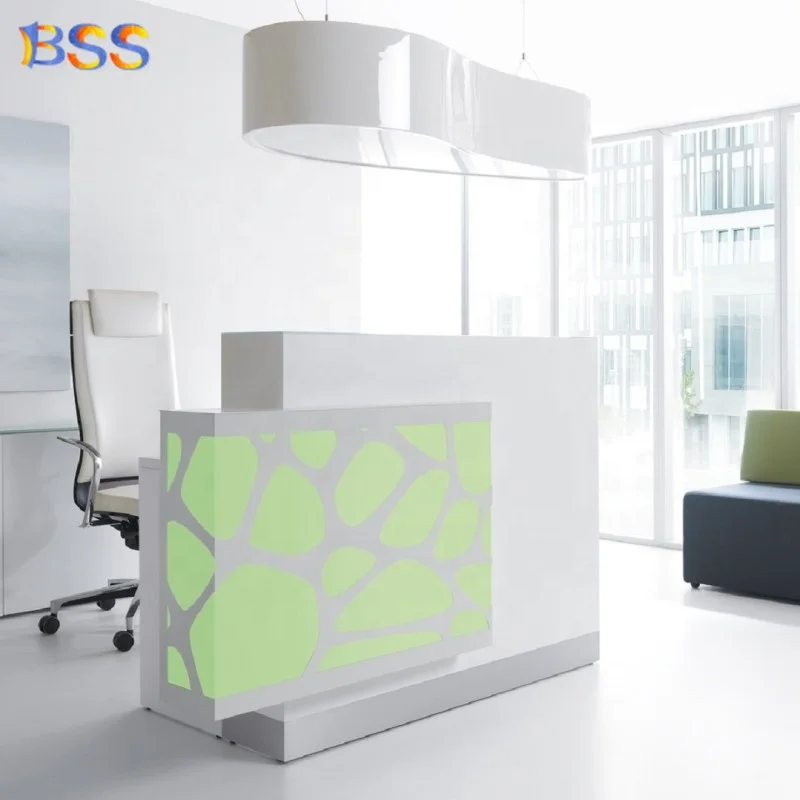 Clinic Reception Table Decoration Fashion Design Beautiful Translucent Stone Small Dental Clinic Reception Table With Light