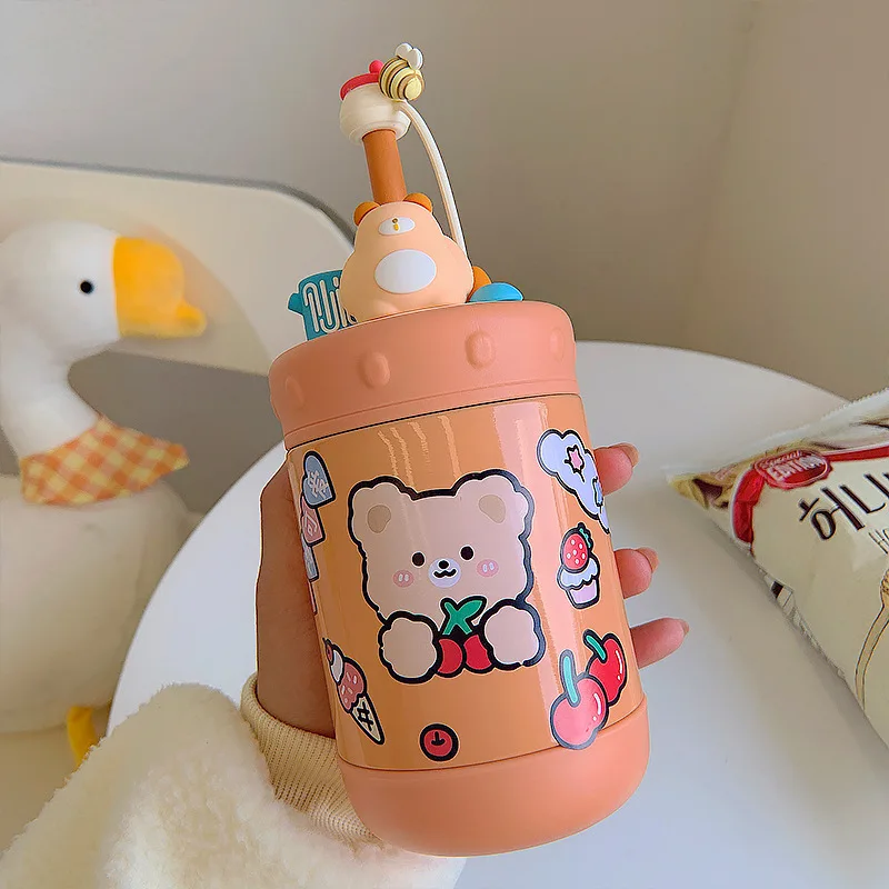 Children'S Straw Thermos Cup