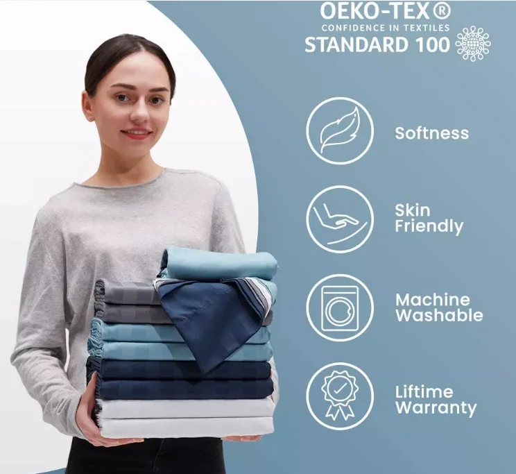 1800 Luxury Soft Microfiber Deep Pocket 4piece Bedding Set Of Striped