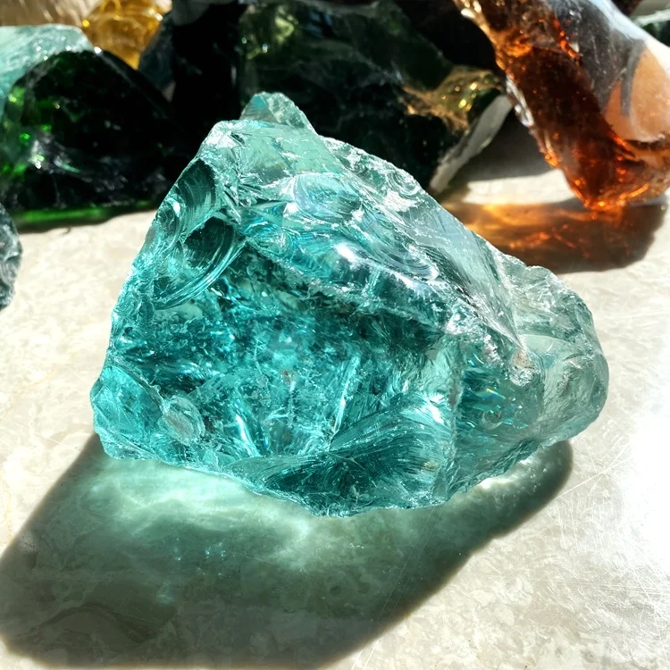 Decorative Slag Glass Rocks for Garden Landscaping