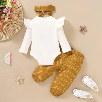 Baby Girl Clothing Baby Jumpsuit ruffled floral pants Cute baby girl clothing set