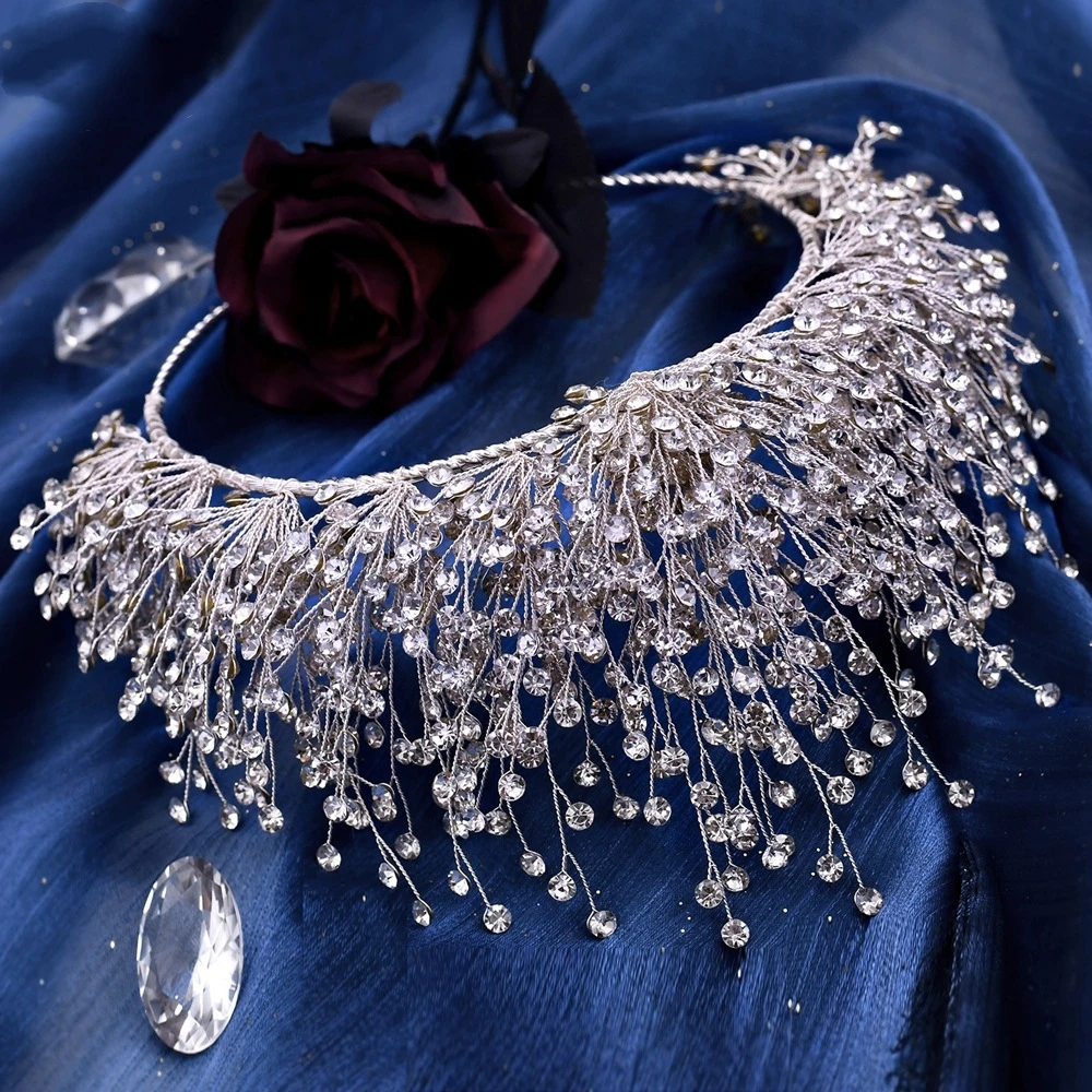 Luxury Miss World Tiara Wedding Hair Crown Hair Accessories Colorful