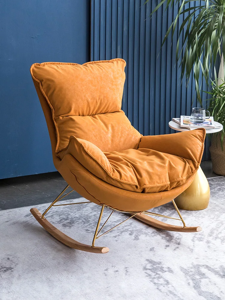Modern Living Room Leisure Chair Home Recliner Lazy Sofa Bedroom Balcony  Leisure Rocking Chair