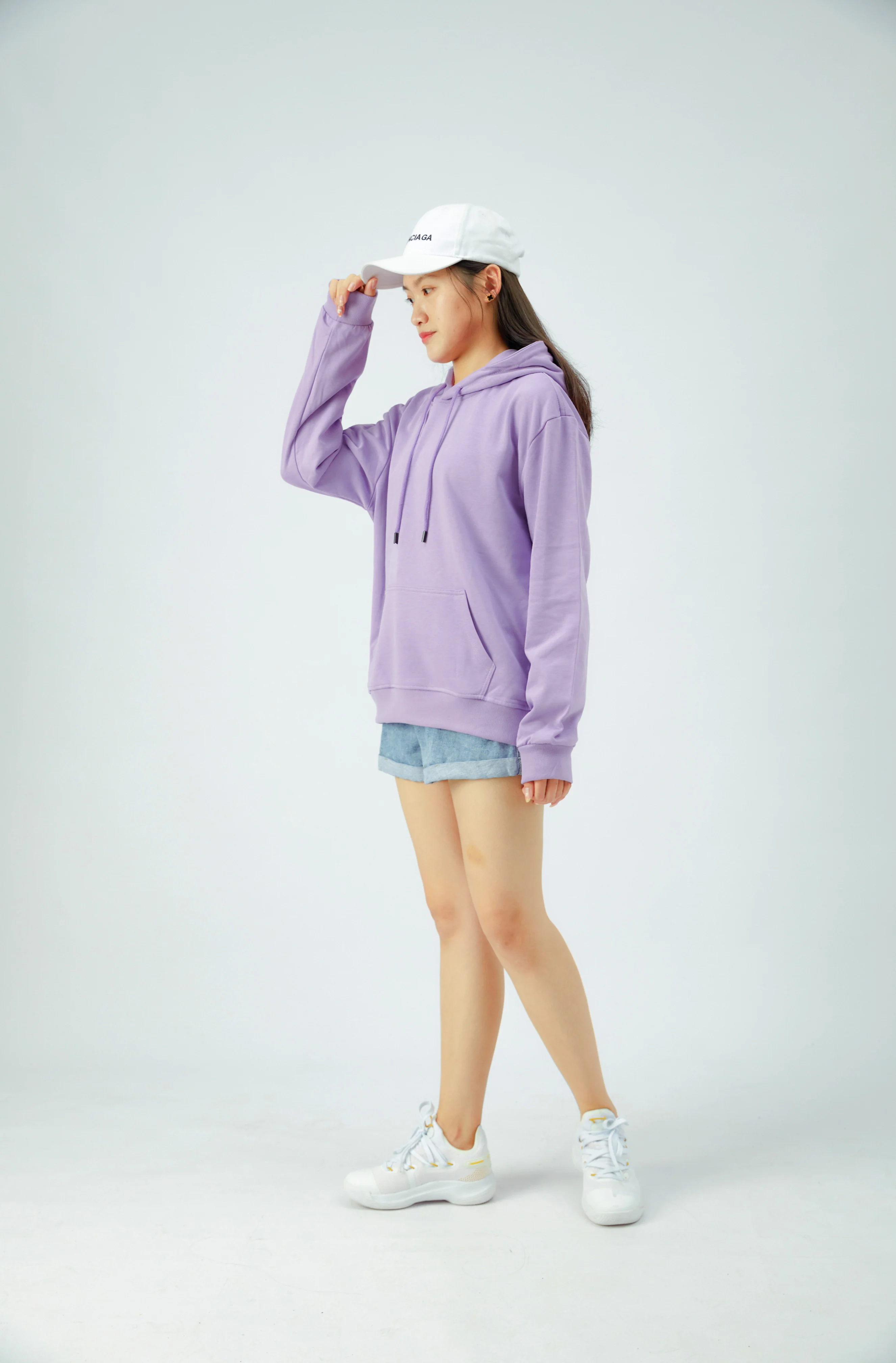 Custom High Quality heavyweight man's blank 320Gsm 100% cotton terry plus size hoodie multicolor uni