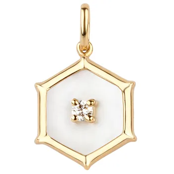modern jewelry natural diamond lucky fashion 18k solid gold pendant