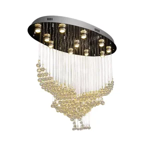 Banquet Hall Lightings Chandelier Turkish Eagle Shaped K9 Crystal Raindrop Decorative Pendant Light for Hotel Project