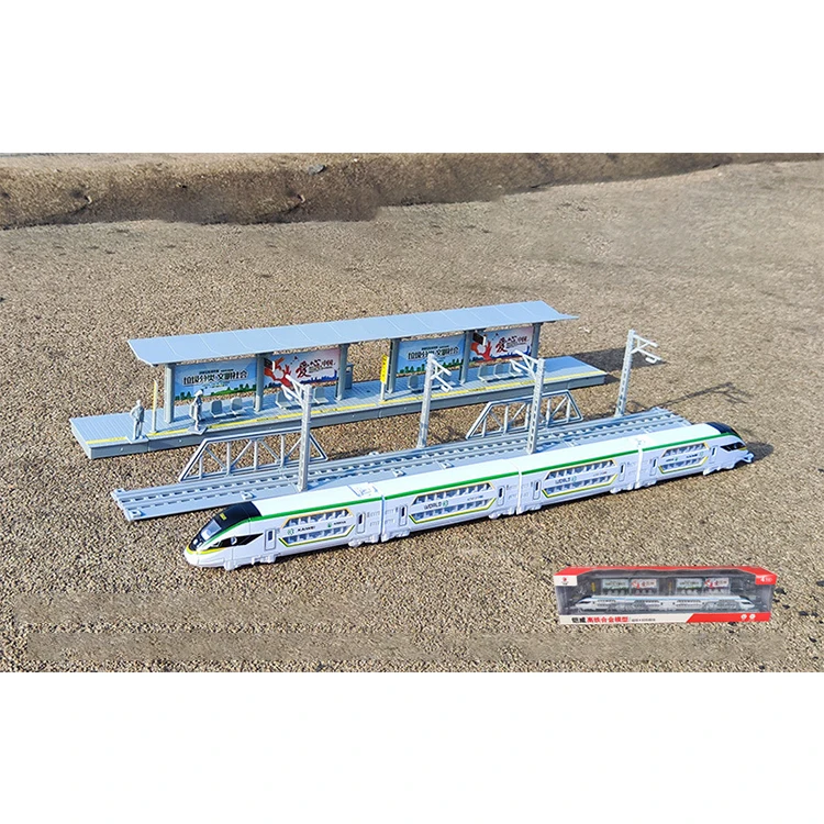 Kaiwei Bestselling Bullet Train Set Diecast Model Car With Track Metal Car Model Railway Fuxing Custom Diecast Toy