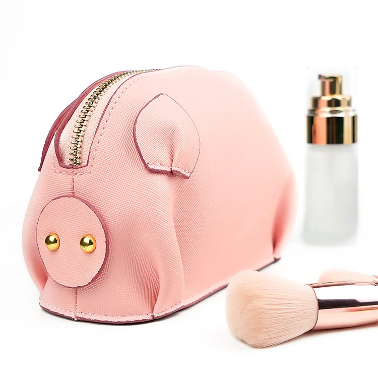 Custom Logo Pink Cartoon Pu Cosmetic Makeup Bag Customize Oem Silkscreen  Item - Buy Pu Cosmetic Bags,Pu Makeup Bag,Pu Leather Makeup Bag Product on  