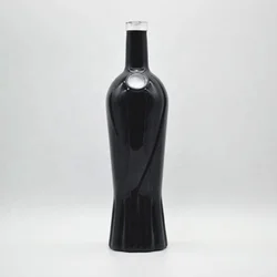 factory wholesale black printing empty glass bottles 16oz 10oz 700ml 500ml whisky vodka spirits bottle olive oil
