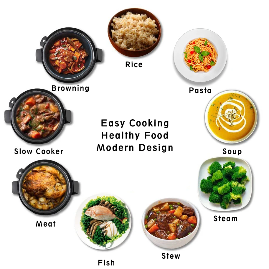 10 In 1 Multi Cooker Digital Pressure Cooker Stainless Steel Electric