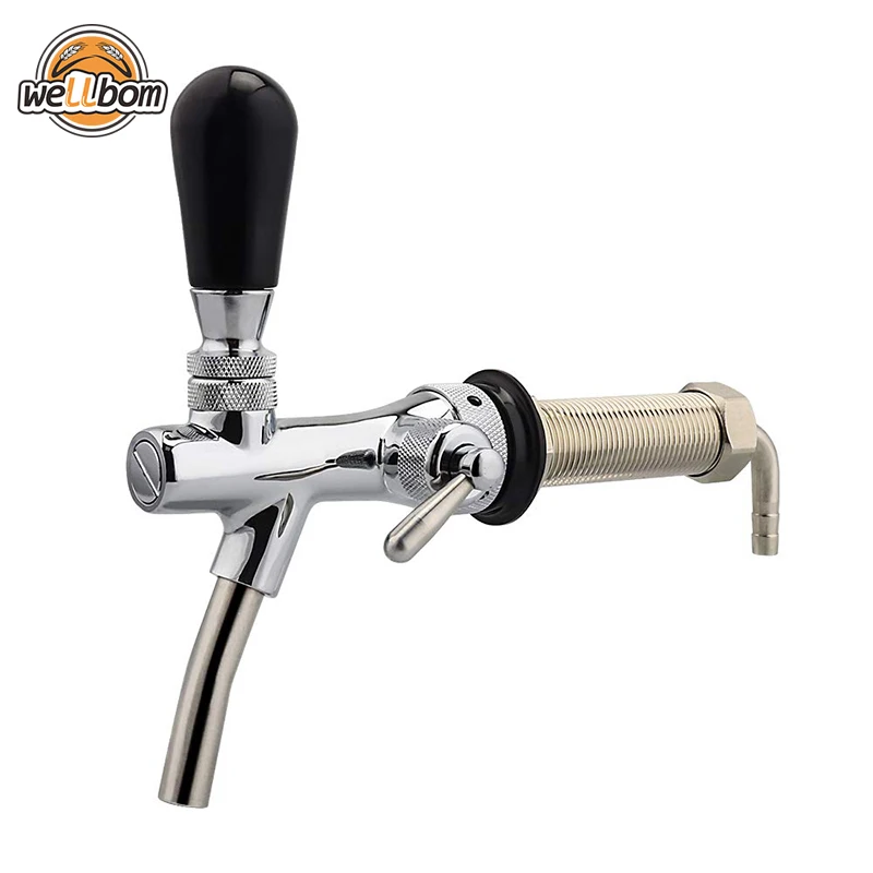 Beer Tap,Dekaim Adjustable Beer Tap Faucet Flow Control Faucet with 4inch Shank Tap Kit for Homebrew Draft Beer 