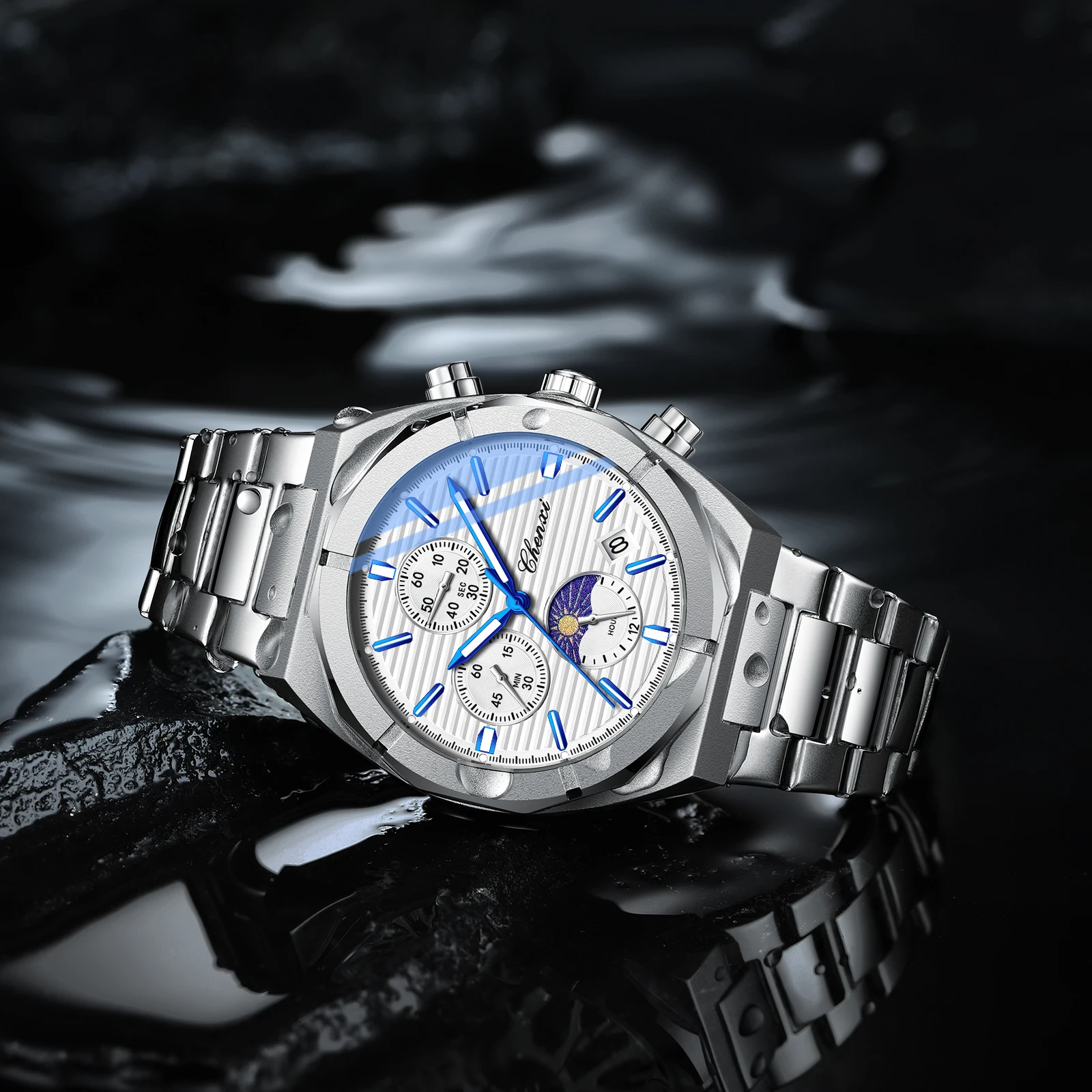 CHENXI 962 Men's Watch - Stylish Stainless Steel Chronograph