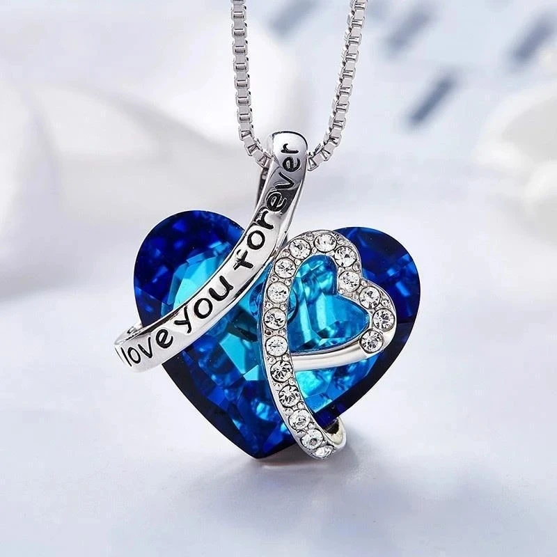 New Everlasting Heart Pendant Necklace for Women Exquisite Jewelry