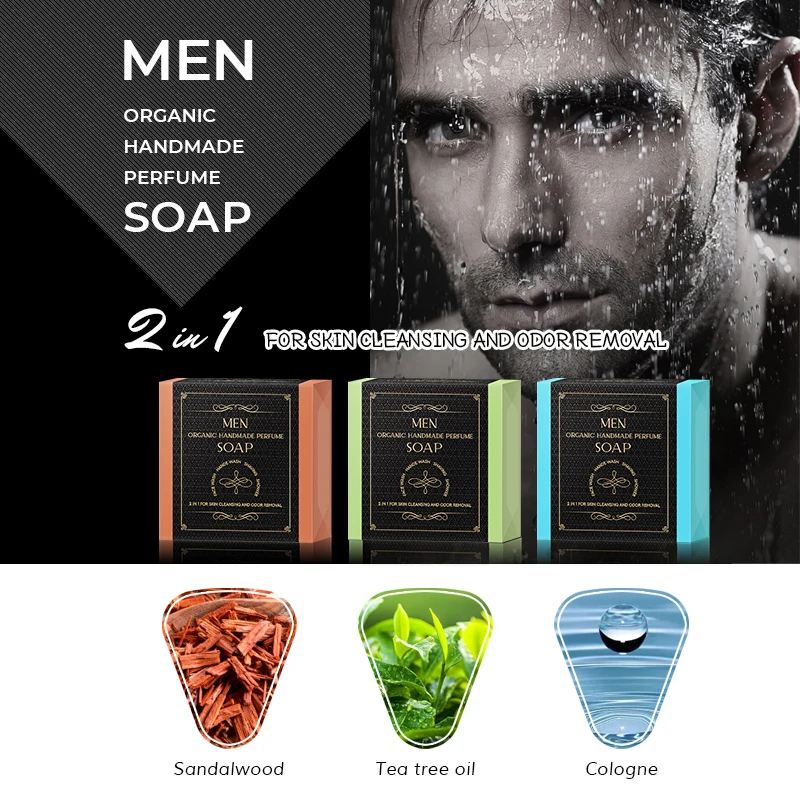 Men organic handmade perfume soap