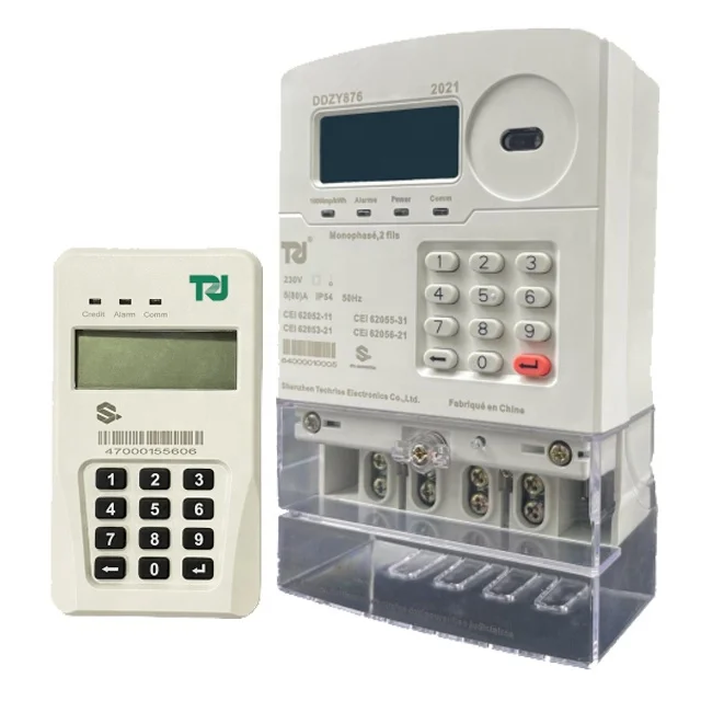 Techrise Prepaid Meter Split Type 1p 2 Wire G3 Plc Communication Smart Keypad Power Meter Buy