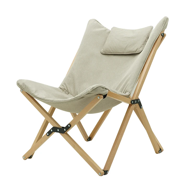 Custom 2021 New Style Leisure butterfly Chair Outdoor Wooden Chairs Camping Wood Chair Foldable
