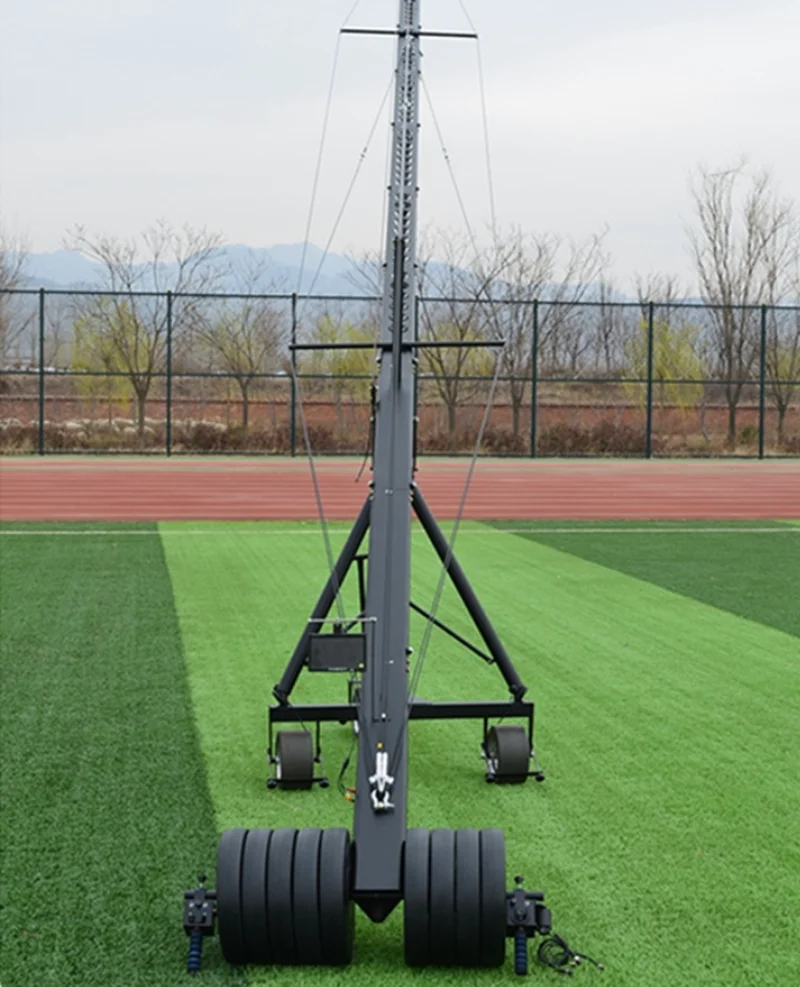 Professional 12 Meters 3-Axis Motorized Dutch Head Video Camera Crane Triangle Jib for Filming