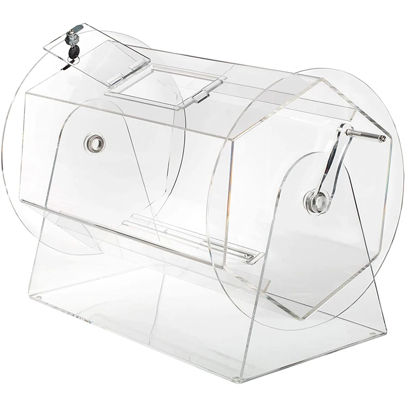Transparent Acrylic Manual Drawing Box Celebration Raffle Box