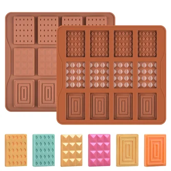 SILIKOLOVE Break Apart Chocolate Molds Silicone Chocolate Bar Mould Candy  Silicone Forms Small Molds for Mini