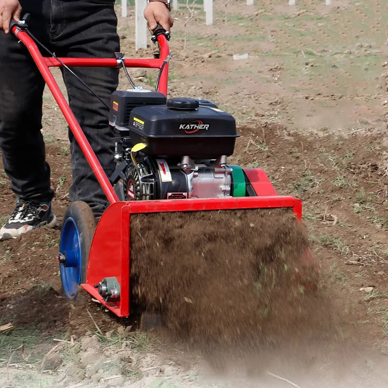 KATHER Macchina Agricola Multifunzione Manuale/A Trazione Automatica Fresatrice Rotativa Sarchiatrice per Allentare il Terreno Pompare l'Acqua Sarchiare Scavare Canali
