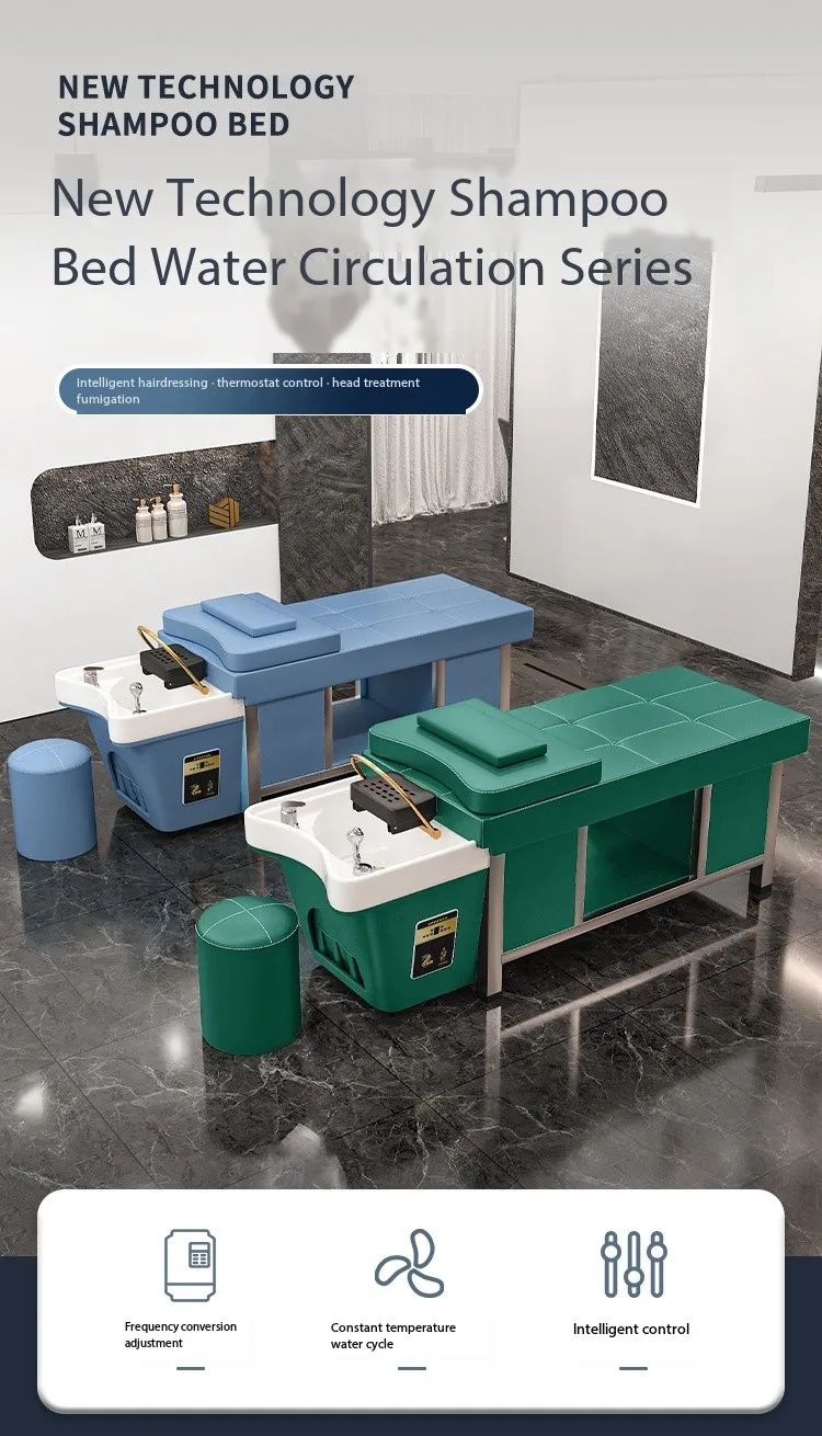 Thai Shampoo Bed With Foot Bath Tub Spa Bed Modern Salon Shop Shampoo