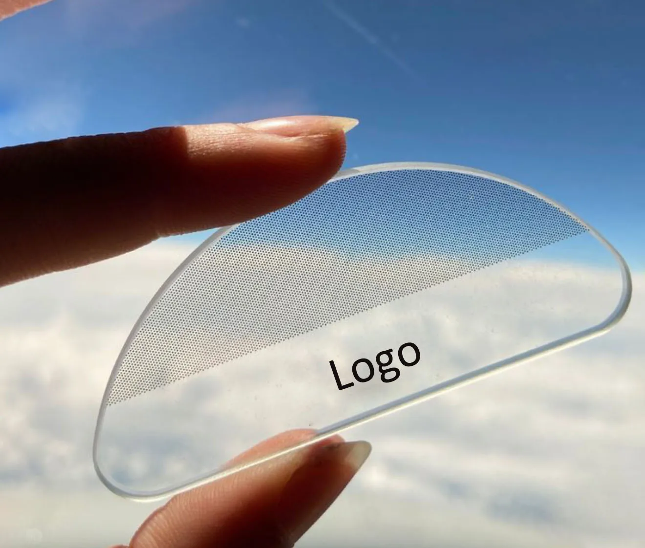 Nanoetched Glass Nail File with Semi-circular Shape and Special Shape