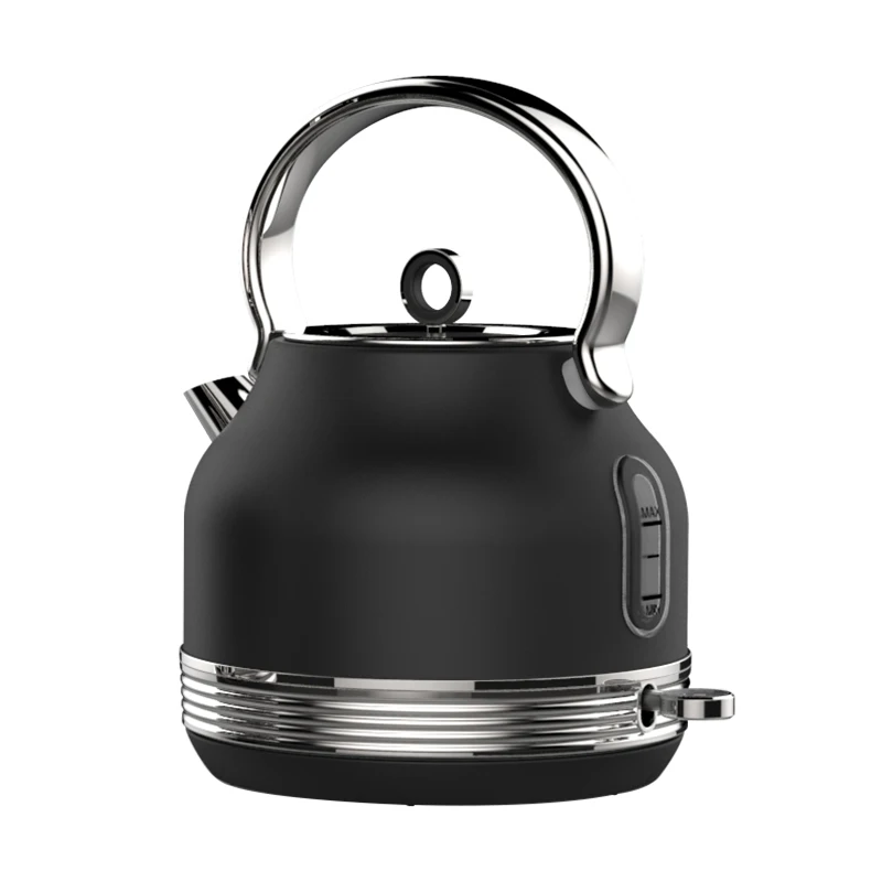 Pukomc 1.8L Electric Water Kettle with Temperature Gauge Curved Handle