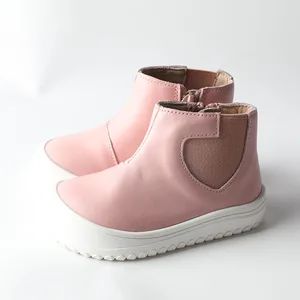 Babyhappy Mix Sizes Non-slip Flexible Barefoot Rubber Soles Shoes Leather Kids Boots