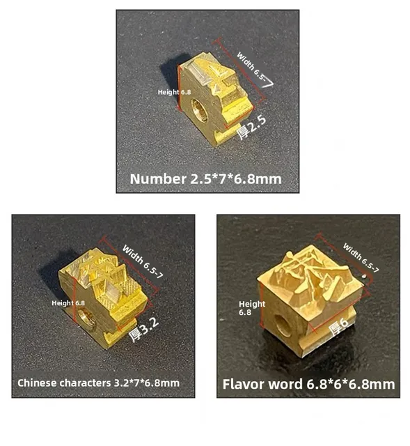 DK Coding Machine Copper Type Blocks DK1100 Perforated 18Pt-t Type Date Code Ink Wheel Packaging Machine Accessories 3