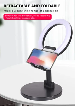 KALIOU W031 A7 Desktop Phone Folding Bracket Fill Light Mobile Phone Live Broadcast Beauty Ring Light detail image