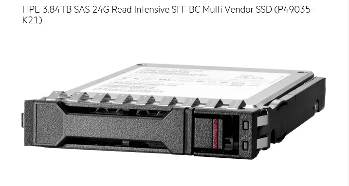 Fast Delivery HPE 1.92T 3.84T SAS/SATA 2.5" SFF SSD Compatible for HPE Sever