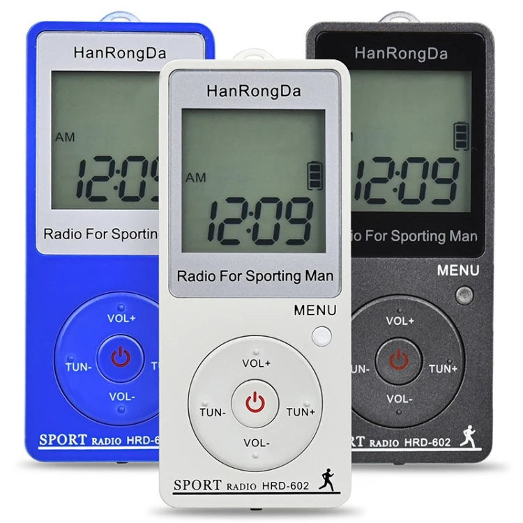Multifunction Digital Display FM AM Mini Sports Radio with Step Counting Function Portable Music Player