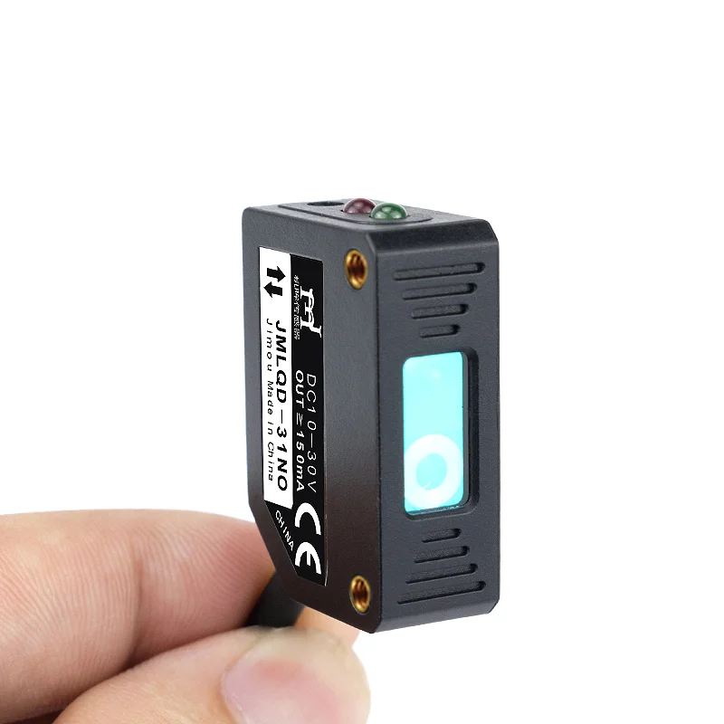 Conveyor belt transparent bottle detection coaxial beam diffuse reflection photoelectric laser sensor