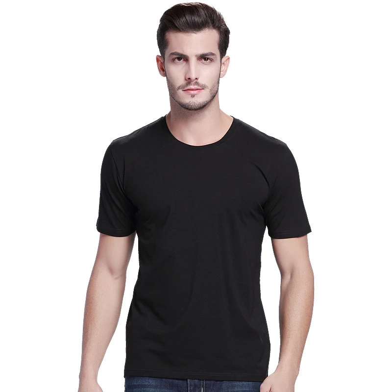 Mens Muscle Slim Fit Crew Neck Organic Cotton Blank Gym T Shirt - Buy ...