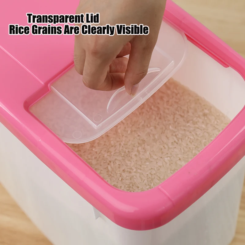 Buy Wholesale China 10kg Rice Storage Containers Box With Wheels Grain Rice  Candy Insect Proof Plastic Storage Boxes & Bins & Plastic Rice Storage  Containers Box at USD 2.32