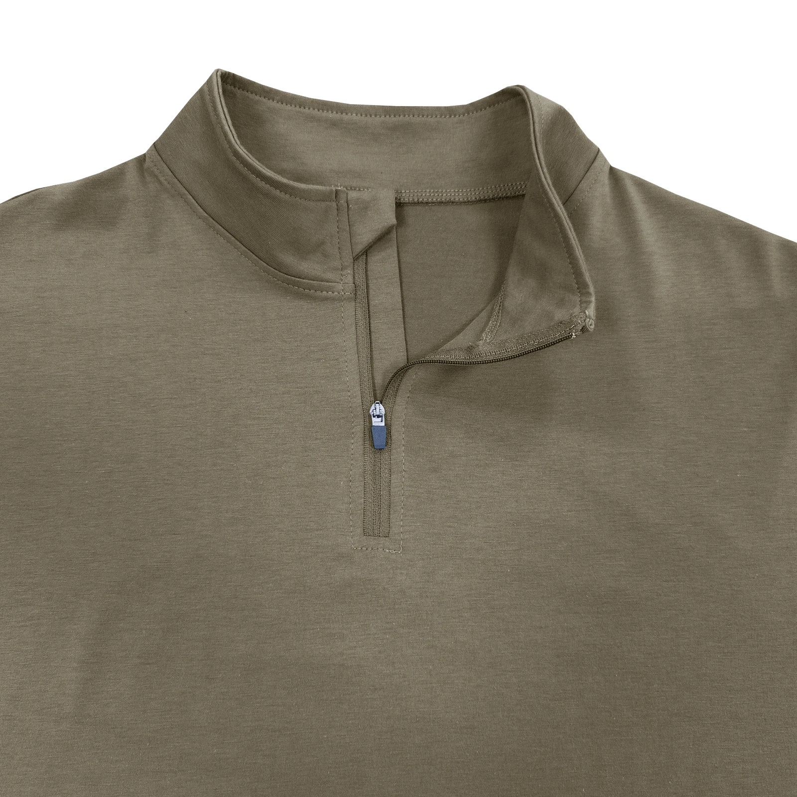 T-shirt da uomo Europea Americana colletto rialzato pullover con cerniera Polo camicia da combattimento a maniche lunghe da allenamento957_voghion.com