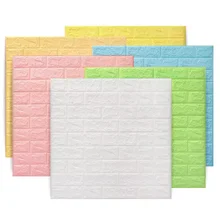 Home waterproof anti-collision 3d bedroom foam self-adhesive wallpaper wall sticker