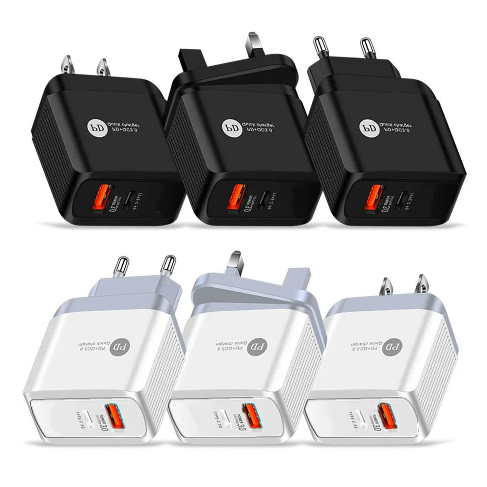 25W Fast Quick Charging Eu US UK Ac Home Travel Adapters for Iphone 15 14 12 Pro Max Samsung S21 Note 10 htc Smart Phone Pc