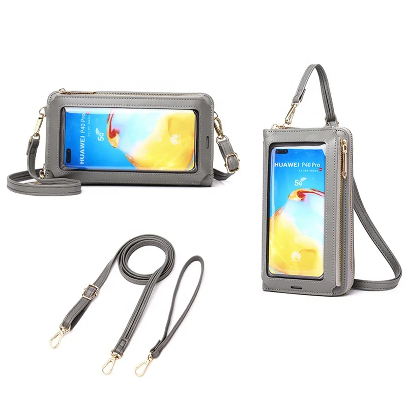 in Small Crossbody Women Touch Screen Wristlet Purse Clutch