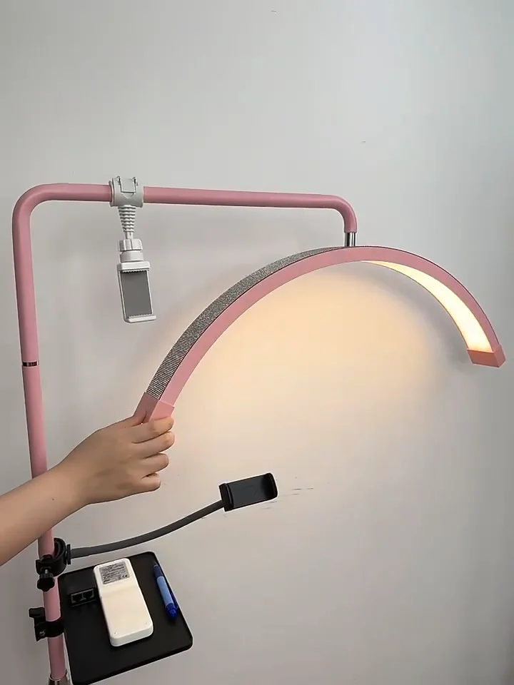 Fosoto Arc Moon Lamp For Eyelash Extension Led Floor Lamps Lashes Lamps