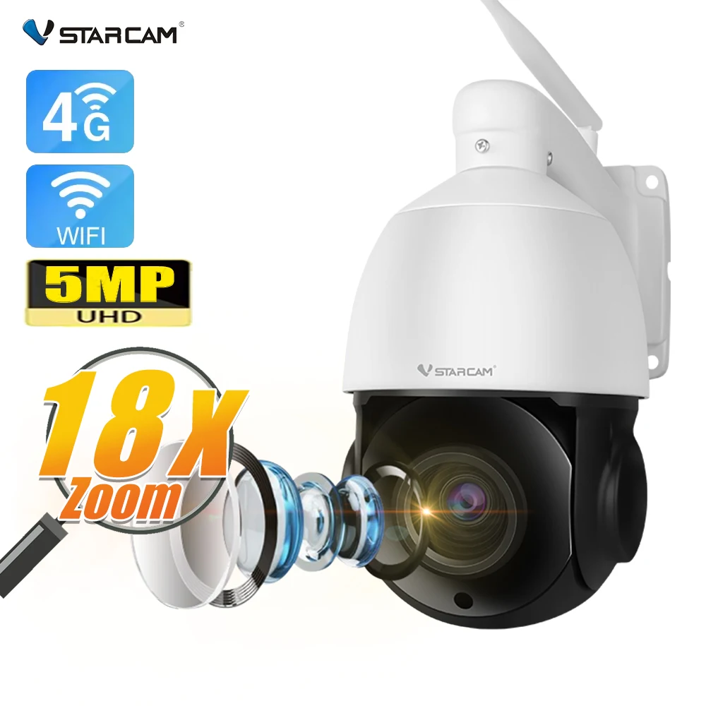 防犯カメラ ワイヤレス 18倍ZOOM「CS66Q-X18/SD32.A」 Vstarcam CS66Q-X18 4MP Smart Outdoor PTZ Camera with 18X Zoom