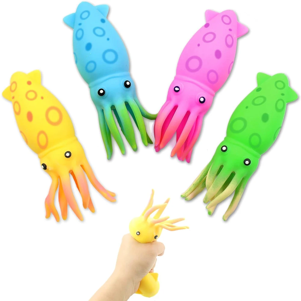 LZY951 Squid Stress Balls - Fun Squeeze Toys for Kids
