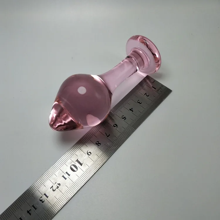 Rosa Vaginal Hüftperlen Anal-Dildo Penis Erwachsenen-Sexspielzeug Glas  Analplug für Frauen Kristall
