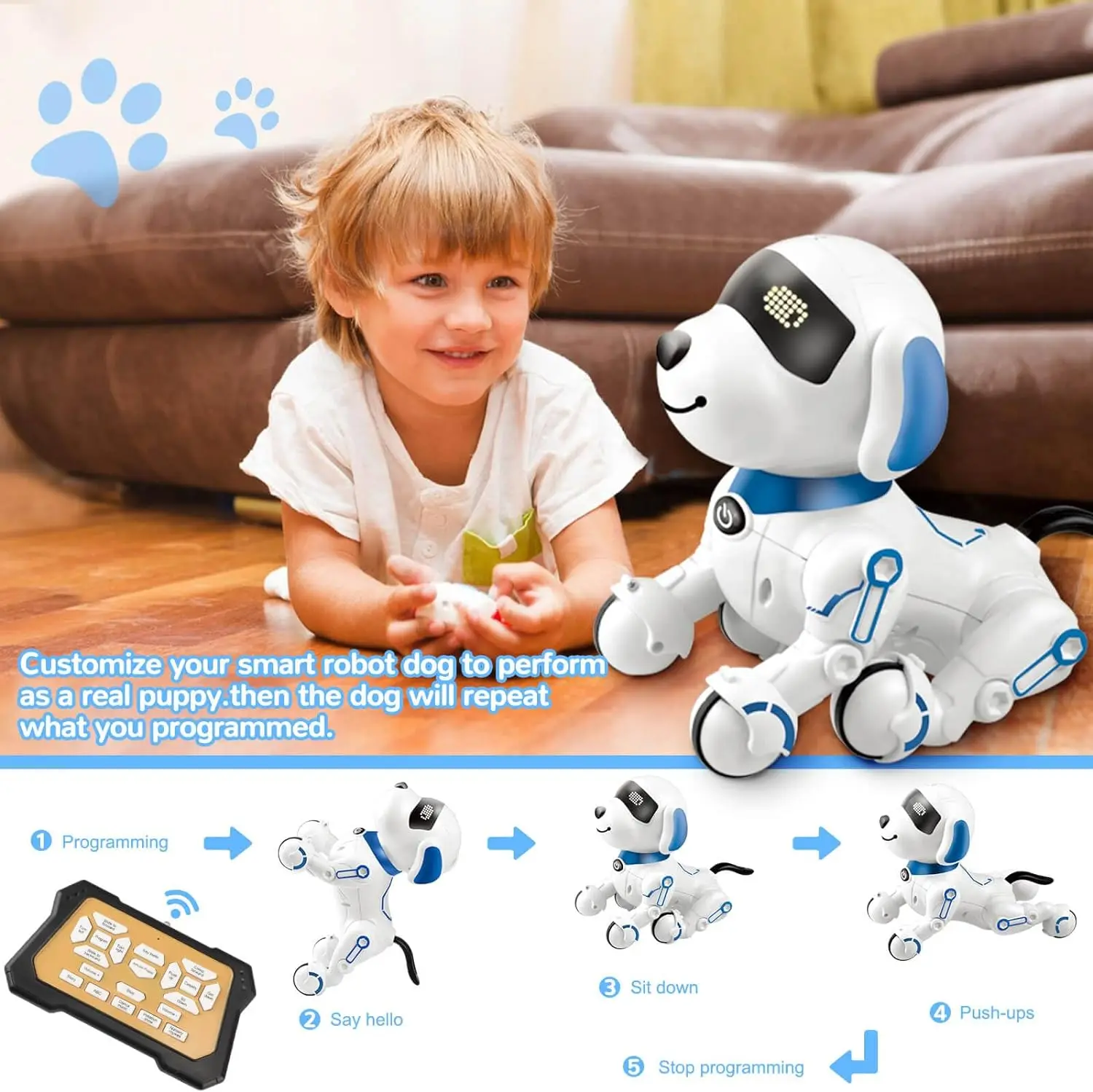 Chien Robot Intelligent Télécommandé – Jouet Interactif | Manori Market