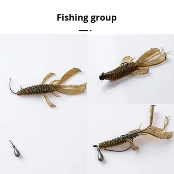 Floating Silicone Ballet Shrimp Obstacle Lead-Free Ned Bionic Bass Carp Lure Black Pit Soft Bait Butterfly Dance Fake Bait – Soft Lure – view 3