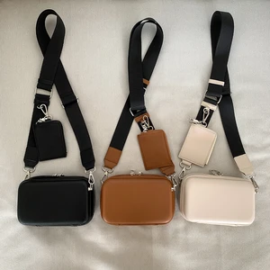Factory Wholesale New Black Bags Messenger Woman Cross Body Simple Lady Shoulder Crossbody Bag